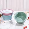 Silicone Microwave Steamer Bowl Fall-resistant Noodles Bowl Lunch Box Soup Bowl Outdoor