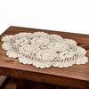 New Vintage Crocheted Doilies Shabby Chic Round Oval Crochet Placemet Handmade Wedding Event Decor