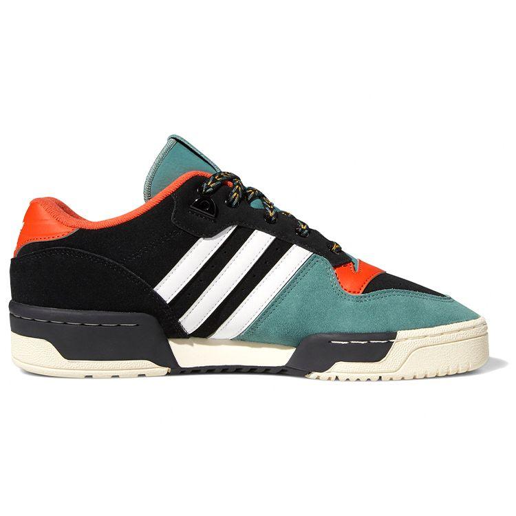 Adidas Оригинальные низкие кеды Rivalry Low с нескользящей подошвой для скейтбординга, унисекс, зеленый, оранжевый, черный FV4914