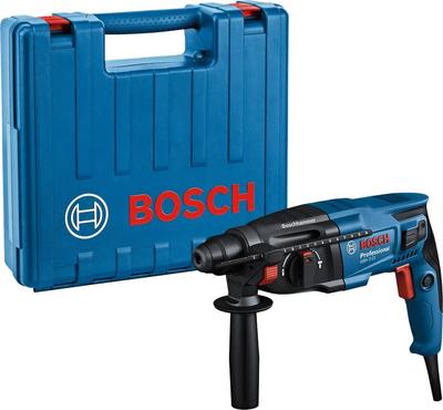 Боковой ограничитель глубины ударной дрели Bosch Professional, синий (чехол для переноски, ручка, в комплекте) ГБХ2-21