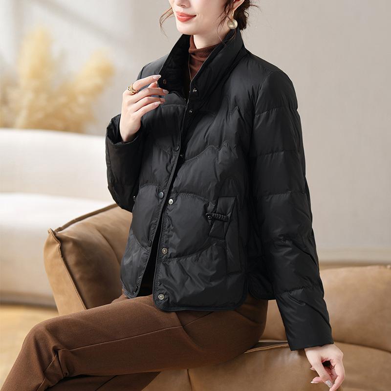 Пуховик женский зимний короткий 2024 новая корейская версия 90 утиный пух женский корейская версия куртка теплая пуховая