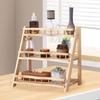 3 Tier Wooden Display Riser Stand Rustic Bathroom Counter Organizer Perfume for