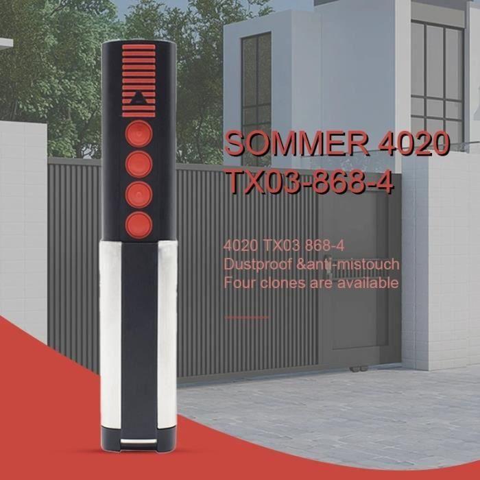 Télécommande - SOMMER - 4020 TX03-868-4 - 4 canaux - Code défilant - Blanc