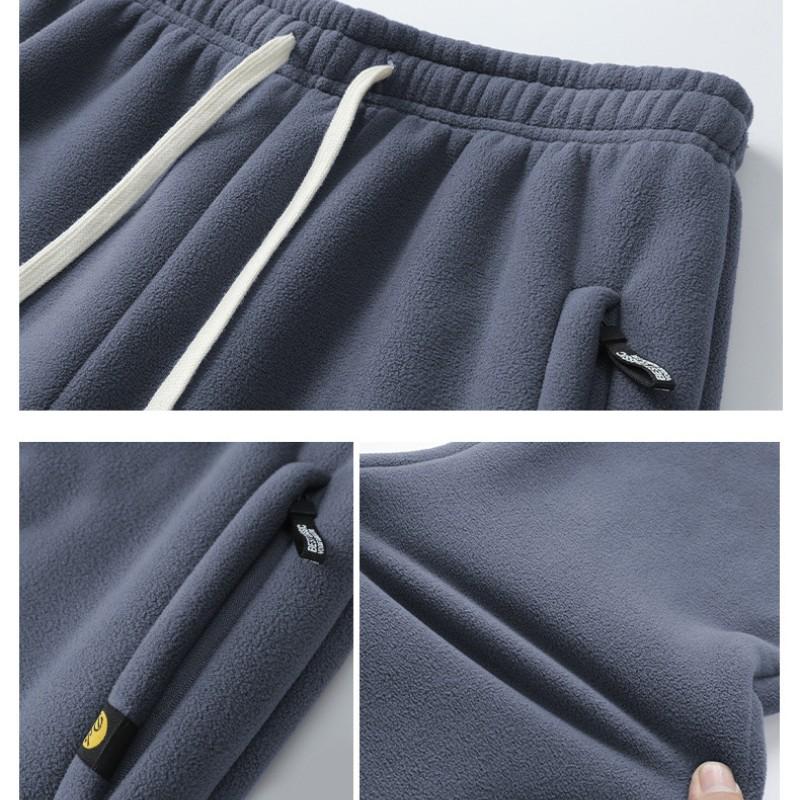 Зимние плюс флисовые теплые брюки из флиса + овечьего флиса, мужские осенние и зимние модные повседневные спортивные штаны