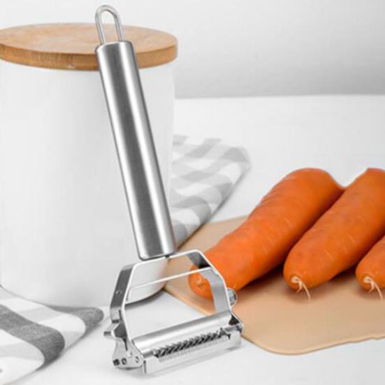 Терка для очистки овощей Многофункциональная нержавеющая сталь с удобной ручкой с двойной головкой и удобным крючком для хранения