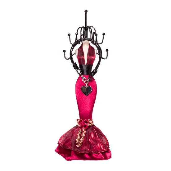 Mini Manikin Jewelry Stand Lady Mannequin Jewelry Organizer with 8 Hooks 2 Tier Necklace Bracelet Earring Ring Holder Display Stand