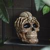 Yousheng Halloween Skull Ornament Horror Vintage Gothic Flower Spider Skull Head Resin Figurine Statue Sculpture Holiday Party Decoration