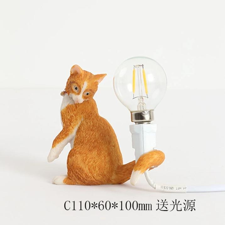 Animals Table Lamps Nordic Children's Bedroom Resin Cat Table Light Desk Lamp Luminaire Home Decor Night Light Lighting Fixtures