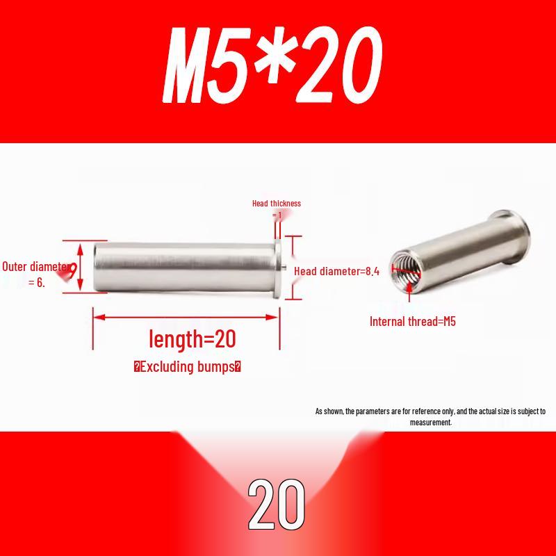 Сварные шпильки из нержавеющей стали 304 с внутренней резьбой M3-M6
