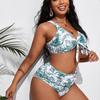 Женский купальник с высокой талией, сексуальный, большого размера, пляжный, приморский, бикини
