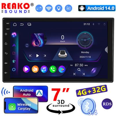 2 din 7 9 10 дюймов Android 14 Carplay автомобильный радиоприемник мультимедийный плеер навигация GPS стерео для VW Ford Nissan Kia Honda Toyota