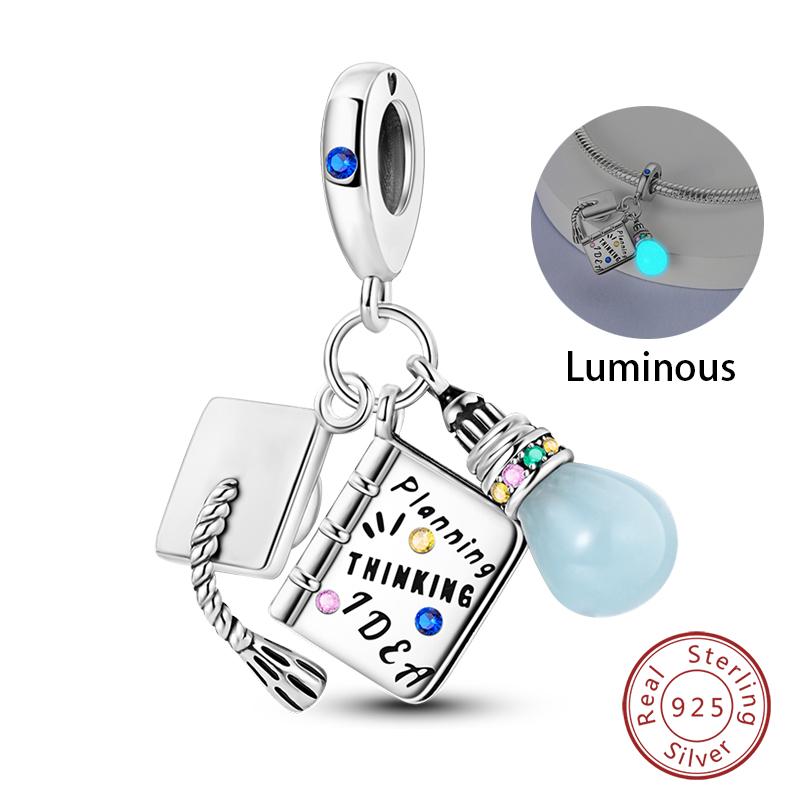 Copper Graduation Season Series Colored Owl Bachelor'S Hat Charms Beads Fit Qikaola Original Bracelets Diy Jewelry