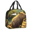 Изготовленная на заказ сумка для обеда Capybara Cartoon, женская термосумка-холодильник, изолированный ланч-бокс для офиса для взрослых