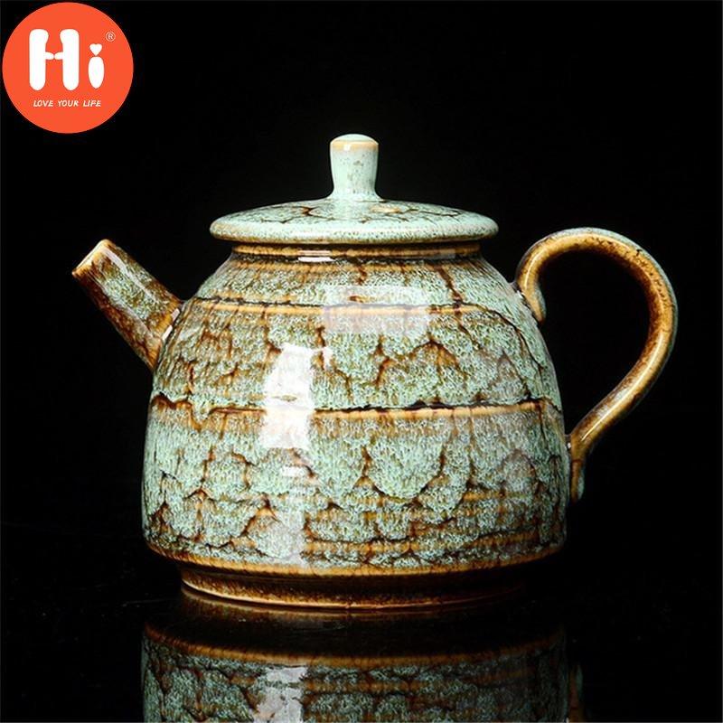 Hi 300ML Ceramic Kiln Change Teapot Portable Household Kung Fu Kettle Tea Set Creative Porcelain Tea Pot Traditional Chinese Teaware