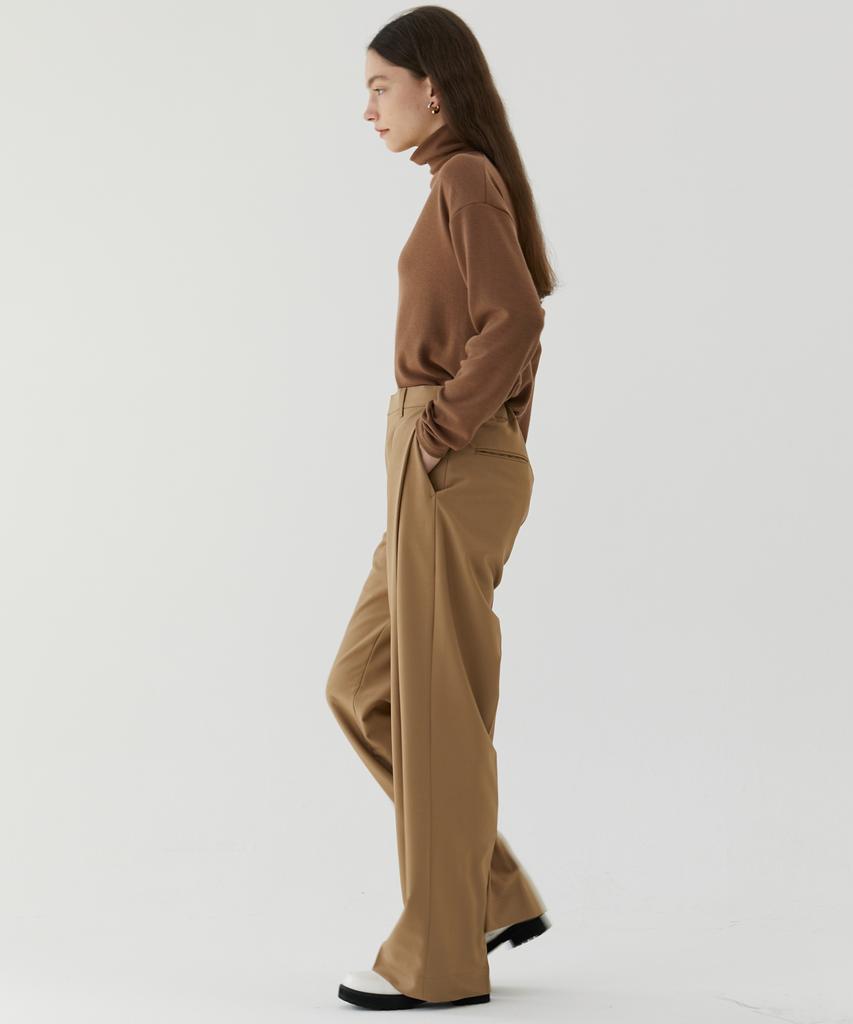 TRIP LE SENS Basic Turtleneck Knit_Toffee Brown (Type B)