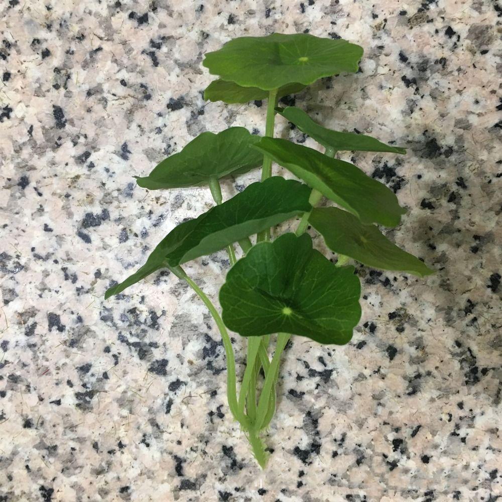 9 Heads Artificial Lotus Leaf Small Fake Plants Simulation Money Grass Home Office Decor