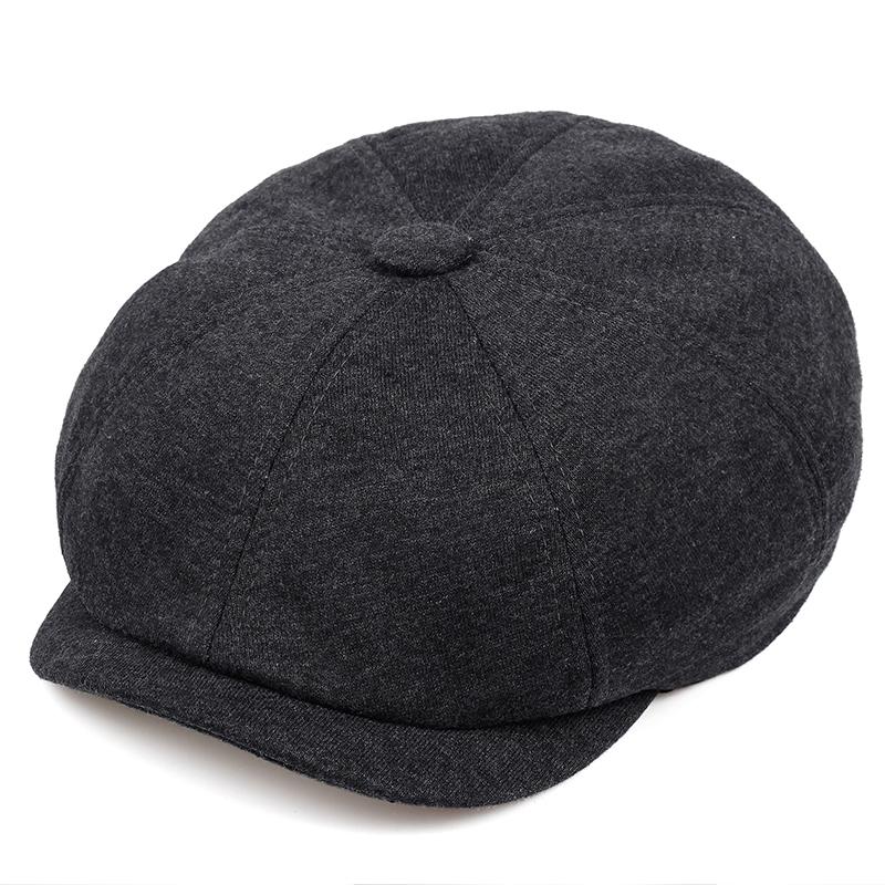 Newsboy Cap Men's Cotton Fashion Beret Autumn and Winter Warm Flat Hats