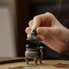 Винтажная сплавная подставка для благовоний, держатель для палочек, трехножная, полая, мини-сенсор для сандалового дерева, курильница для благовоний, домашний декор