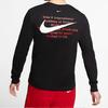 Nike Спортивная футболка с длинным рукавом Swoosh Мужские топы Черные CK2259-010