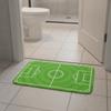 Green Football Court Pattern Doormat Non-slip Small Rug Home Decor Bath Mat  Bathroom