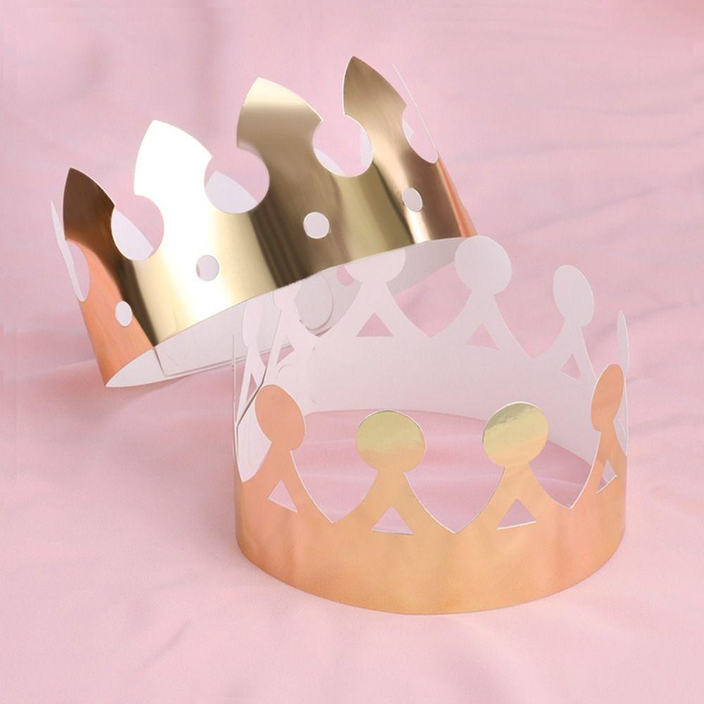 Kids Aldult Celebration Wedding Decor Birthday Hat King Crowns Paper Crown Cap Prince Princess Hats