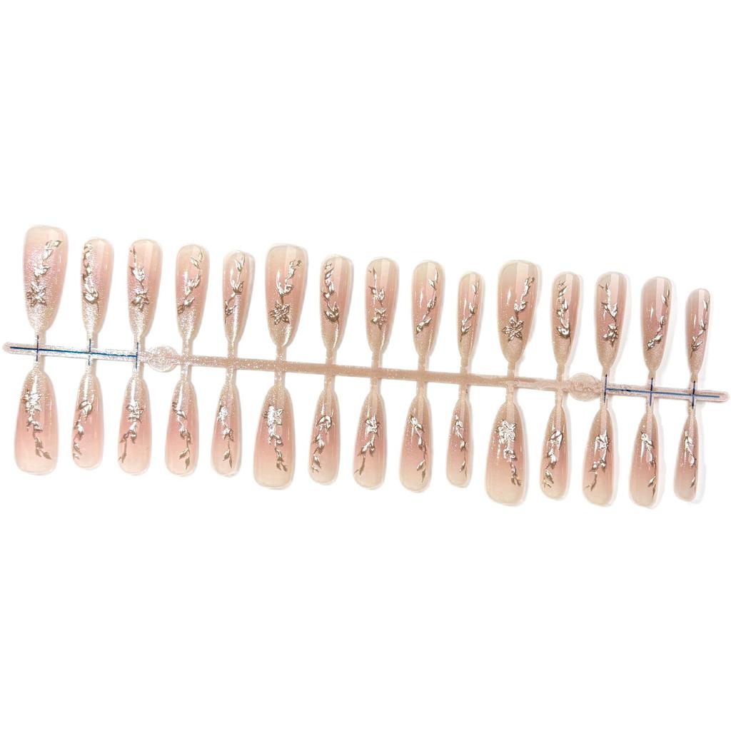 Nude Pink Long-Wear Nails: 2025 Gilded Whitening, Elegant Atmosphere