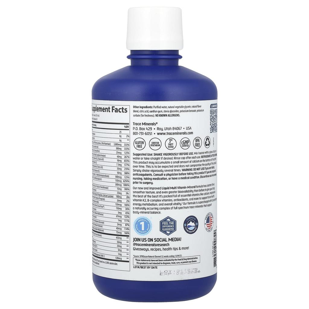 Liquid Multivitamin-Mineral, Men's & Women's, Orange Mango, 887 Ml (30 Fl Oz)