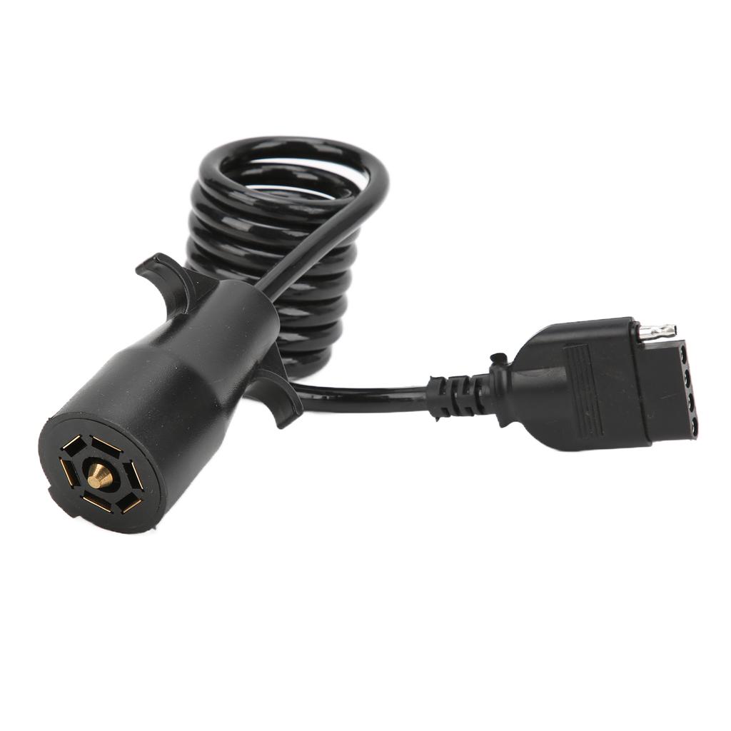 7-контактный круглый на 5-контактный плоский спиральный разъем для прицепа, адаптер, латунный клеммный адаптер для проводки