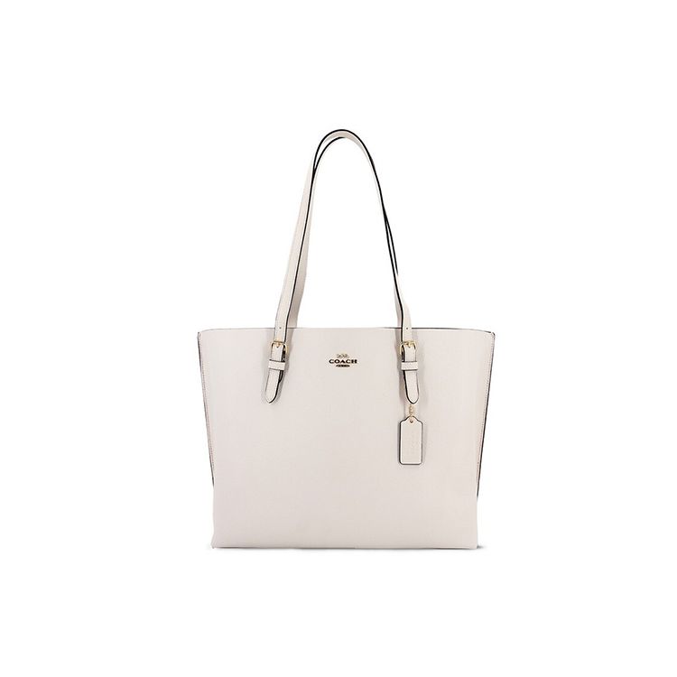 Coach Mollie Logo Leather Tote Bag Women tote bags White 1671-IMOVG