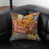 cartoon lazy GGarfieldS Cushion Cover Pillow Case Antidustmite Invisible zipper silky plush cushion