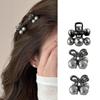 2 шт. Продвинутые серые жемчужные заколки-крабы для волос из сплава, милые зажимы, заколки, ободок для женщин и девочек, корейские аксессуары для волос, подарок