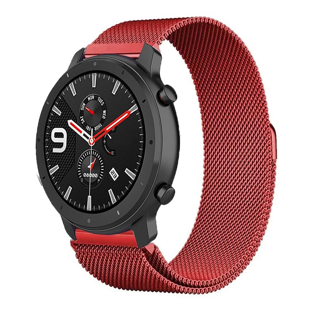 20 мм 22 мм Магнитный миланский ремешок для Amazfit Active 2/GTS 4 3 mini/GTR 47 мм Металлический браслет для Amazfit Balance 2 1/Bip 6 Ремень