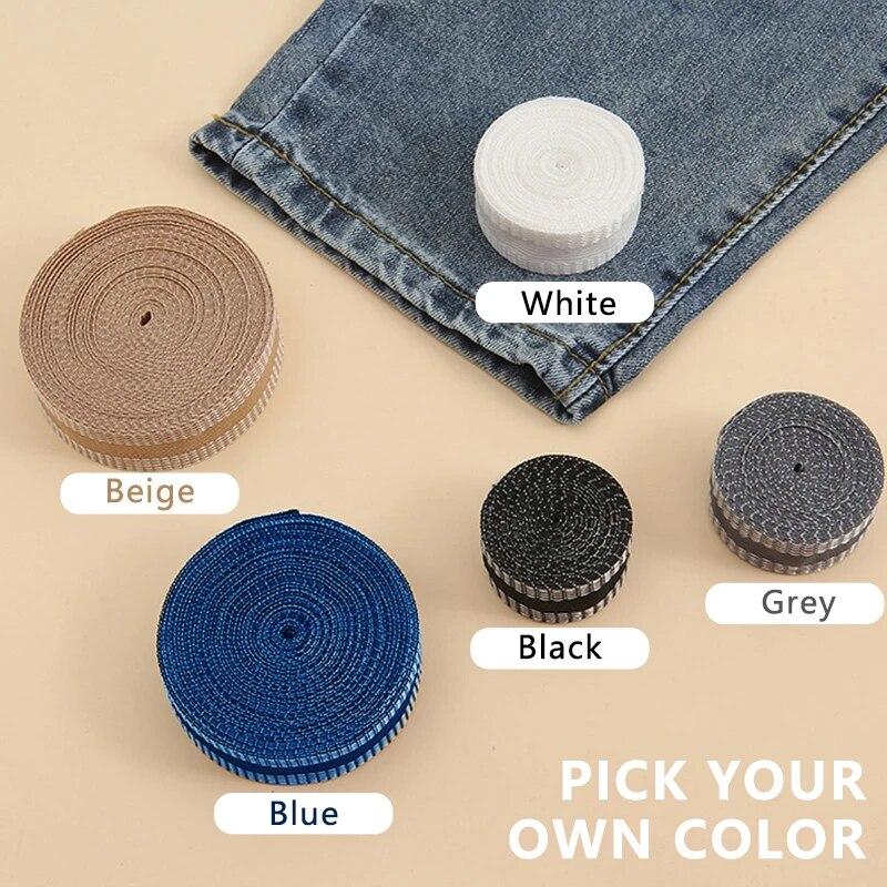 Укорочение края брюк Самоклеящаяся лента Брюки Не пришиваемая лента для подшивки Самоклеящаяся паста для брюк Утюг для ремонта наклейки на штанину Укорочение отверстия брюк