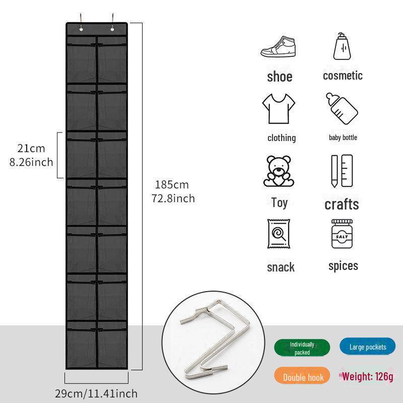 Новая сумка для хранения обуви из тонкой сетки с 24 отделениями и усиленными крючками