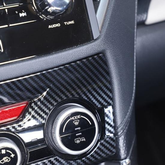ABS Carbon Fiber AC Heater Air Condition Switch Cover For Subaru Forester 19-24