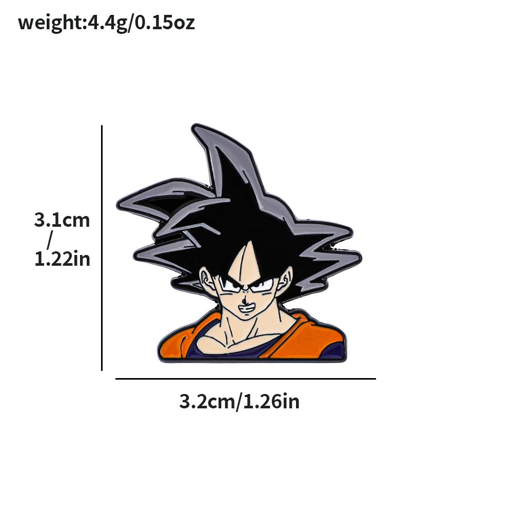 Брошь из аниме Dragon Ball - Кавайный узор с Гоку, Вегетой, Гоханом, Значок с персонажем японского мультфильма, Маленький подарок, Аниме-аксессуары