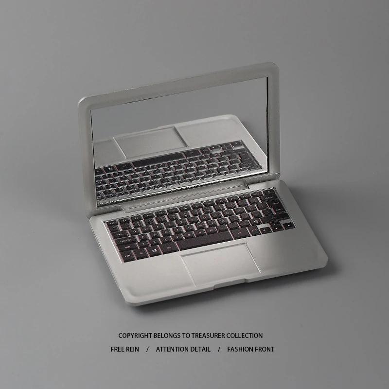 Высококачественное карманное косметическое зеркало для макияжа, креативное мини-компьютерное маленькое зеркало, портативный дизайн для ноутбука, складное зеркало для макияжа Apple