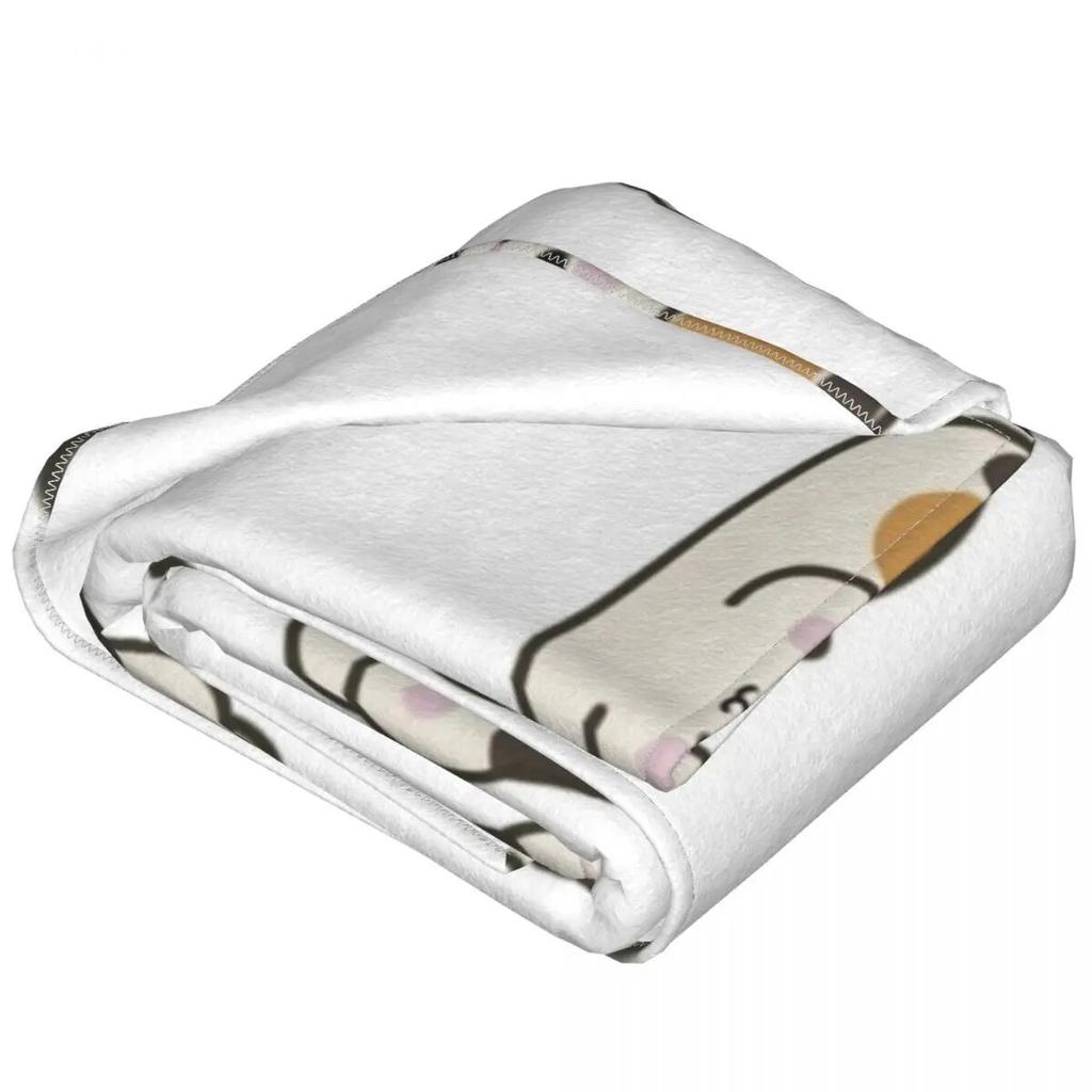 Kawaii одеяло с изображением кота, фланелевое постельное белье с толстым животным для кемпинга, теплый мягкий диван-кровать, покрывало на заказ, подарок на день рождения