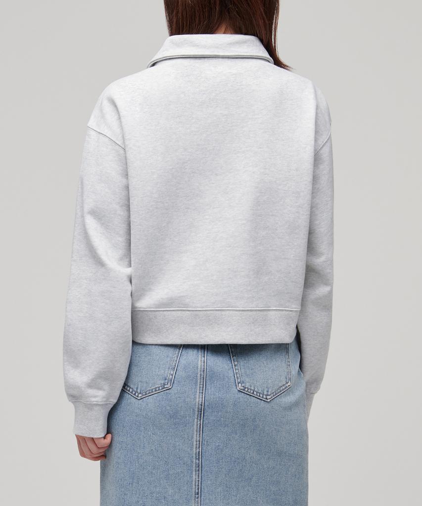 MUSINSA STANDARD WOMAN Women'S Half Zip Sweatshirt [Melange Light Grey]