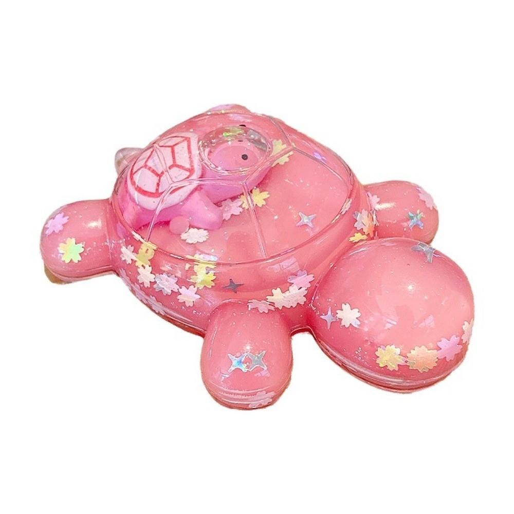 Creative Cartoon Turtle Toy Flash Flowing Sand Miniature Tortoise Statue Tabletop Ornaments