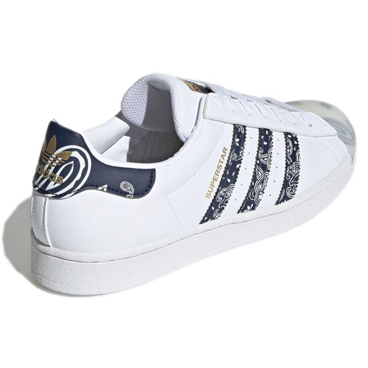 Adidas Superstar Bandana - White Collegiate Navy Unisex Sneakers Cloud-White GX3655