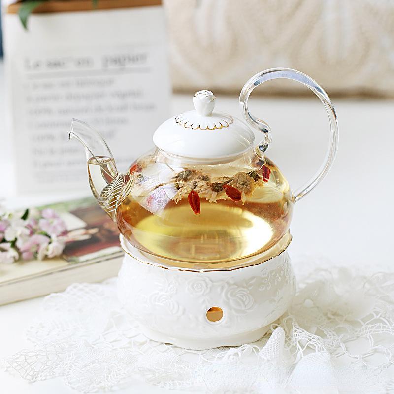 Чайный набор Flower Teapot Набор для подогрева свечей Pyrex Flower Teapot
