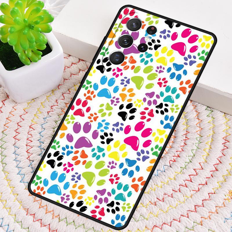Акварельные следы лап Чехол из ТПУ для телефона Samsung Galaxy note 10 pro S26 S25 S24 S23 S22 Ultra Plus S21 FE S20 Ударопрочный чехол
