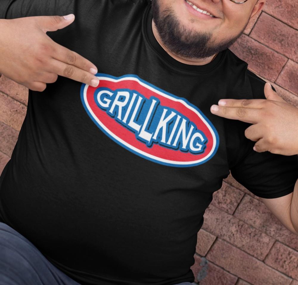 Футболка GrillKing, Смешная футболка для мужа, Подарок на День отца, Футболка для папы, барбекю, гриль