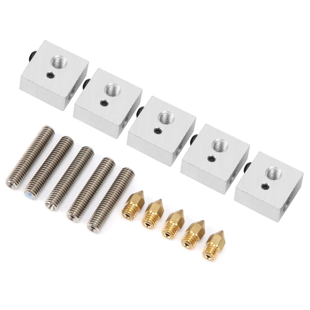 Aluminum Heating Block for Makerbot MK8 Hot End 3D Printer Nozzle Throat Pipe Accessories