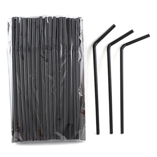 100 шт. гибкие пластиковые трубочки одноразовые питьевые трубочки разных цветов 21 см гибкие полосатые трубочки для сока для вечеринок и мероприятий