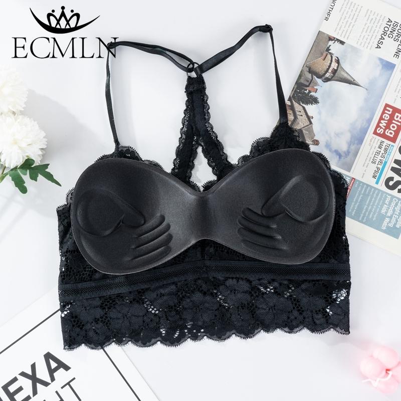 ECMLN Женская мода, кружевные прозрачные комплекты нижнего белья, бюстгальтеры, топы и шорты, тонкие бюстгальтеры, трусики со средней талией, соблазнительные комплекты бикини, нижнее белье, пижамы