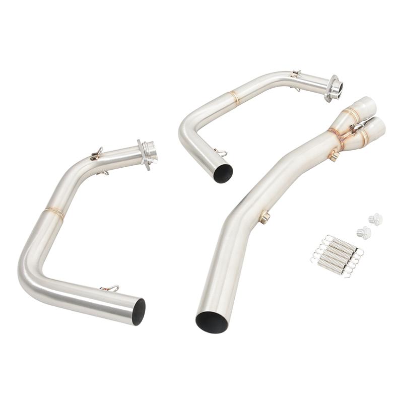 Motorcycle Exhaust Escape Systems For Kawasaki Ninja 250 400 500 Z250 Z400 Z500 2017 - 2025 Slip On Front Link Pipe 51mm Muffler
