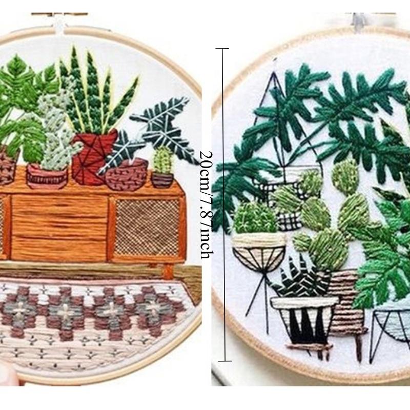 1 шт. Набор для рукоделия из ткани с вышивкой в цветочном европейском стиле и инструментами