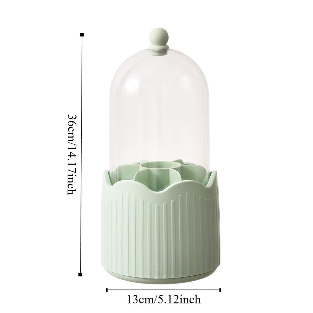 Dust-proof Rotatable Makeup Brush Box Detachable Desktop Makeup Organizer  Jewelry Container